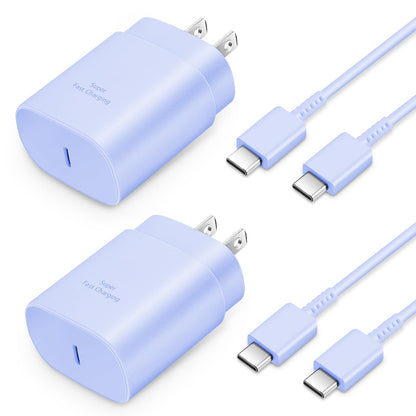 GUUSMART Type C Charger 2-Pack 25W Long 6ft USB C Charger Cable