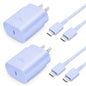 GUUSMART Type C Charger 2-Pack 25W Long 6ft USB C Charger Cable
