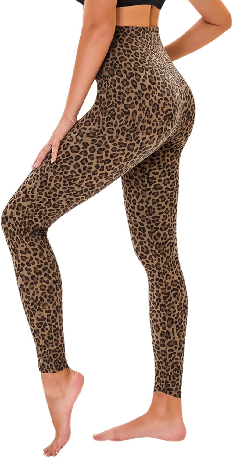 TNNZEET High Waisted Leggings for Women - No See Through Tummy Control Cycling Workout Yoga Pants with Pockets Reg & Plus