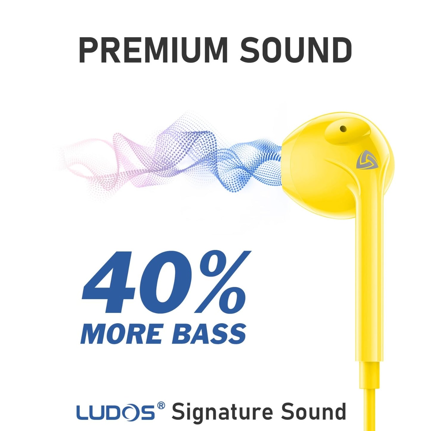 LUDOS Zenith USB C Headphones for iPhone 17 16 15 Pro Max Plus Air iPad Pro Air, 5 Years Warranty, USB-C Earbuds for Samsung Galaxy S24 S23 Ultra S22 S21 S20 A55 A54 A53, USB Type C Earphones - White