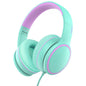 R10 Over-Ear Headphones with Microphone, Lightweight Folding Stereo Bass Headset with 1.5M No-Tangle Cord, Portable Wired Headphones for Smartphone Tablet Computer MP3 / 4 (Grey)