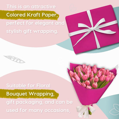 PerkHomy Brown Kraft Paper Roll 36" x 1,440" (120') for Craft Bulletin Board Paper Art Table Covering Crafting Gift Wrapping Bouquet Packing Parcel 70GSM 50LB (Brown, 36" x 120')