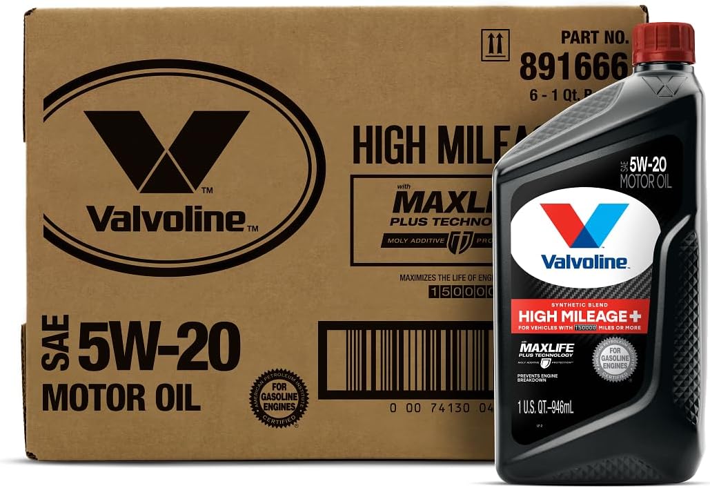 Valvoline MaxLife High Mileage 5W-30 Synthetic Blend Motor Oil 5 Quart