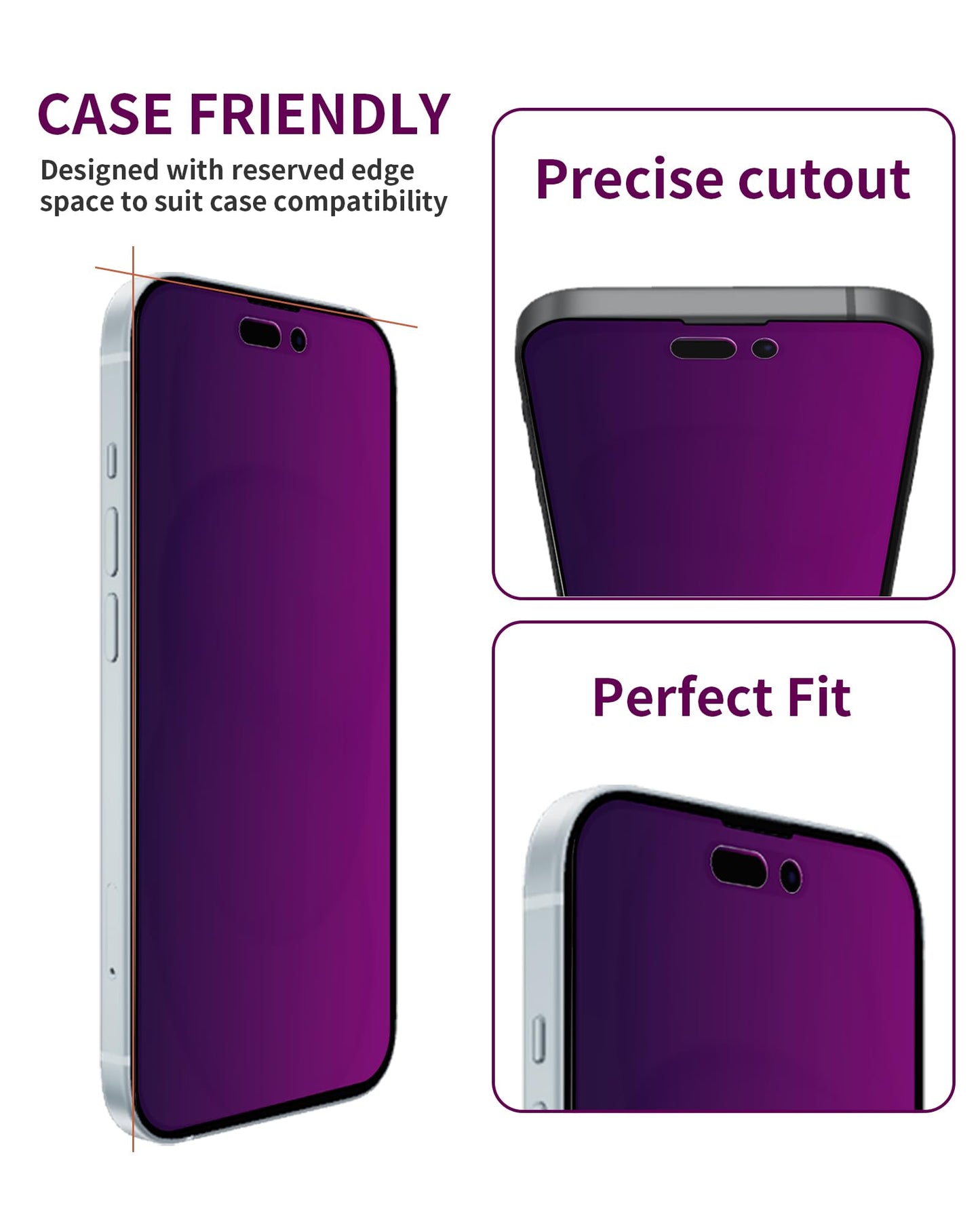 2 Pack Privacy Screen Protector for iPhone 17 Pro Max Tempered Glass 6.9'' Private Saver Anti-Spy Eye Protection Anti-Scratch Full Coverage No Bubble