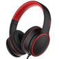 R10 Over-Ear Headphones with Microphone, Lightweight Folding Stereo Bass Headset with 1.5M No-Tangle Cord, Portable Wired Headphones for Smartphone Tablet Computer MP3 / 4 (Grey)