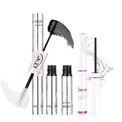 GAQQI Lash Cluster Glue, Waterproof Bond and Seal Lash Glue, Black - 2PCS