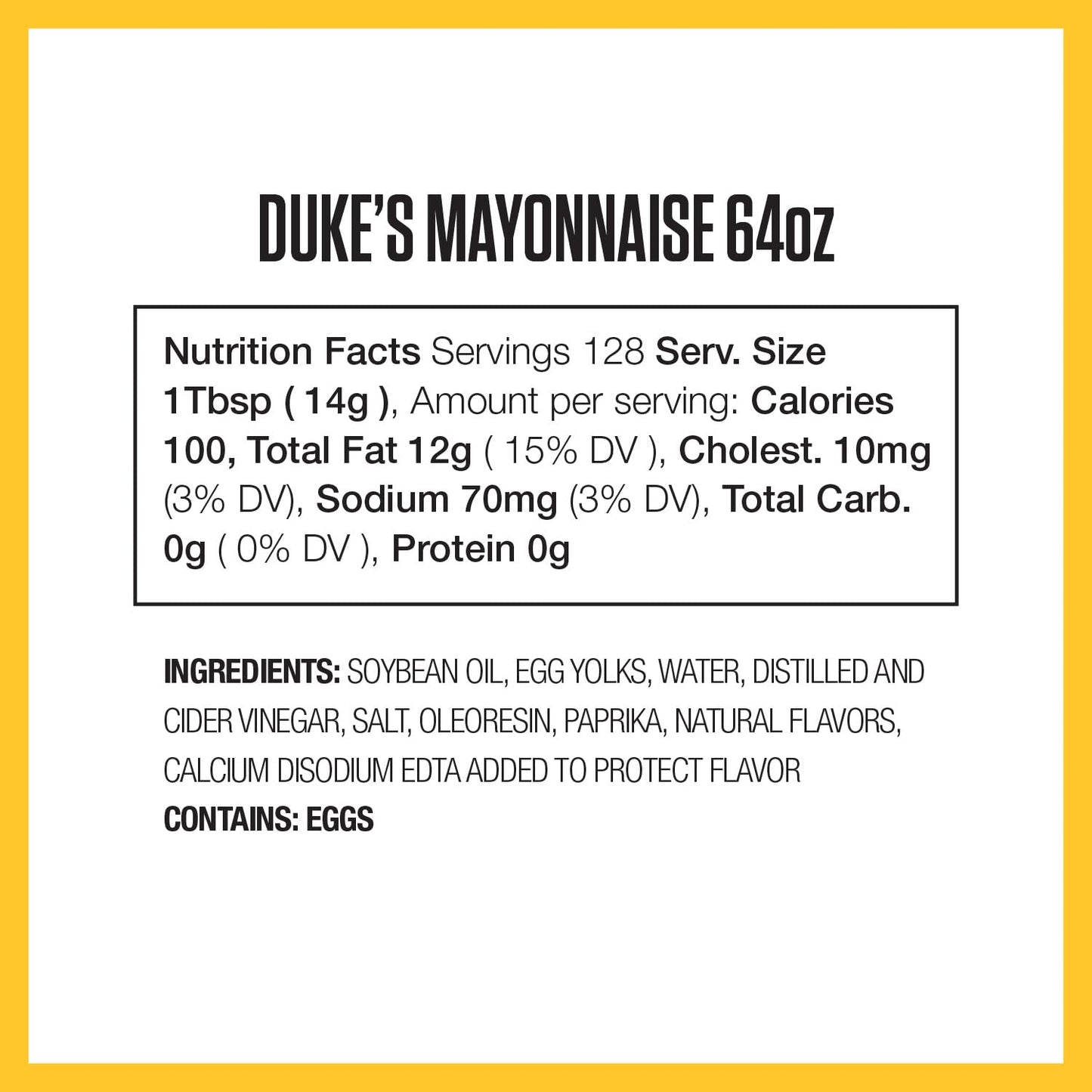 Duke’s Real Mayonnaise Jar – Original Smooth & Creamy Taste, 48 Ounce (Pack of 1)