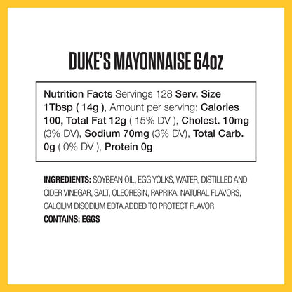 Duke’s Real Mayonnaise Jar – Original Smooth & Creamy Taste, 48 Ounce (Pack of 1)