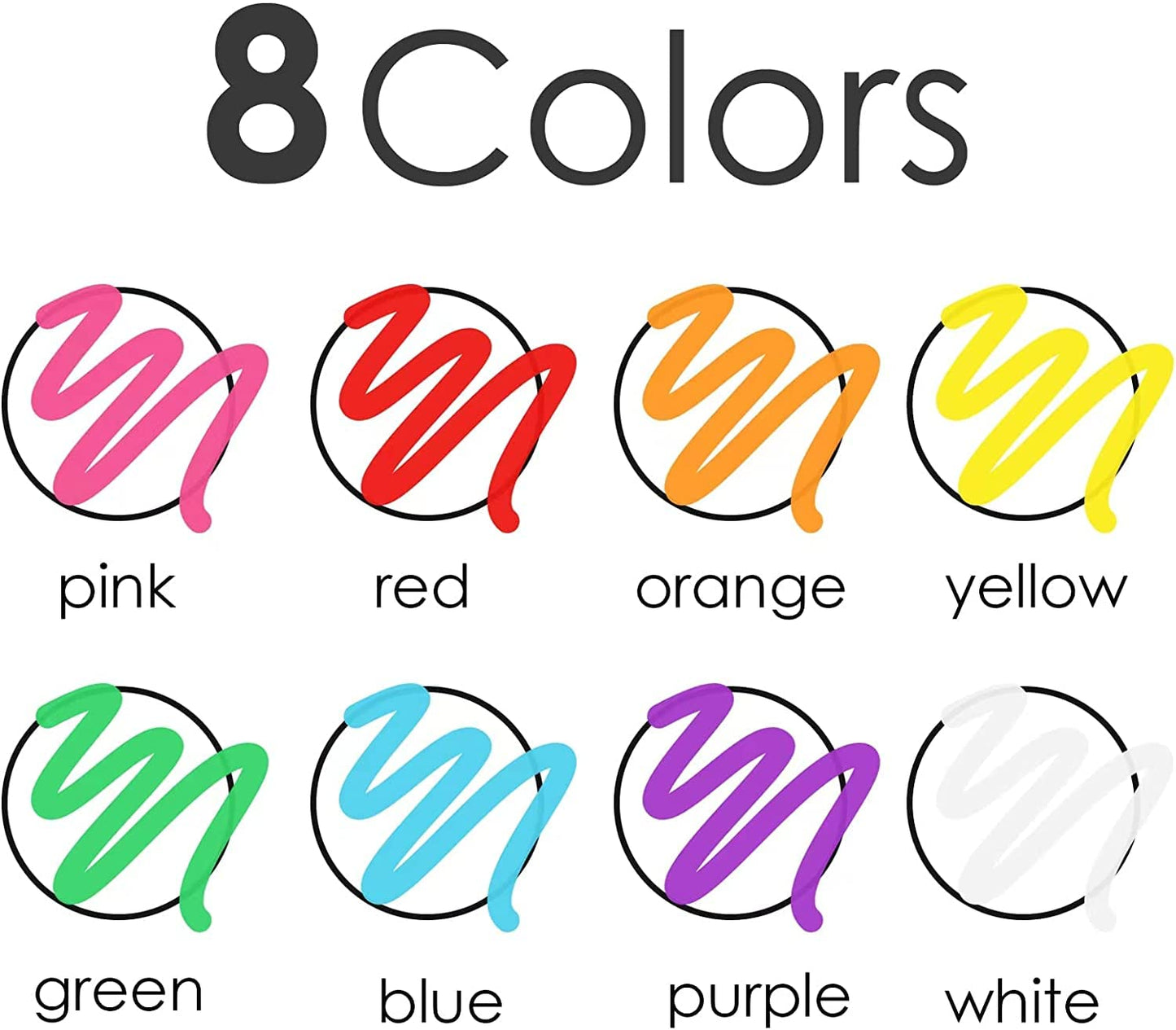 Timart Fine Tip Chalk Markers, Liquid Chalk Pens-8 Pack, 1mm Point