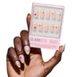 Glamnetic Press On Nails - Short Almond, Glossy Fake Nails 24 Pc Full Kit