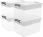 Citylife 6Qt 4Packs Clear Craft Organizers and Storage BOX, Sensory Bins