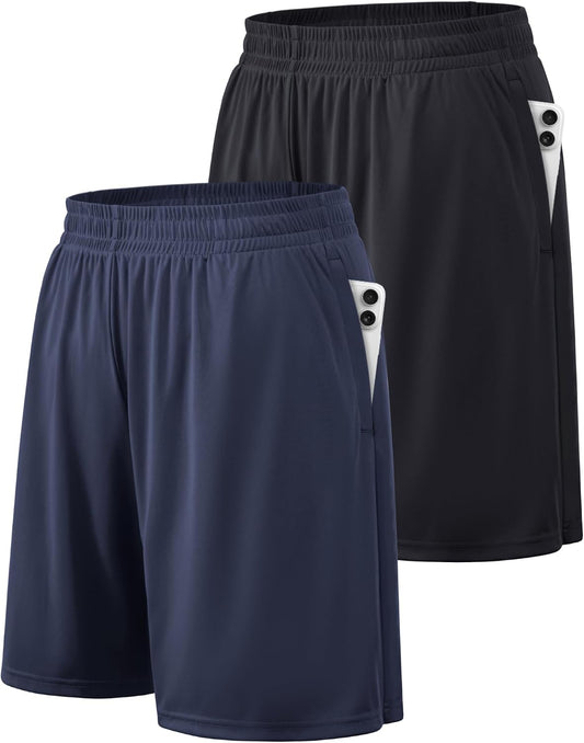 BALENNZ Mens Athletic Shorts with Pockets Quick Dry Workout Shorts Men