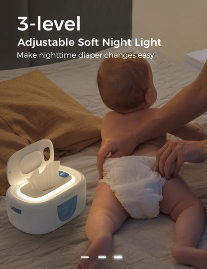 Momcozy Baby Wipe Warmer, Innovative Spring Design,Large Capacity Dispenser