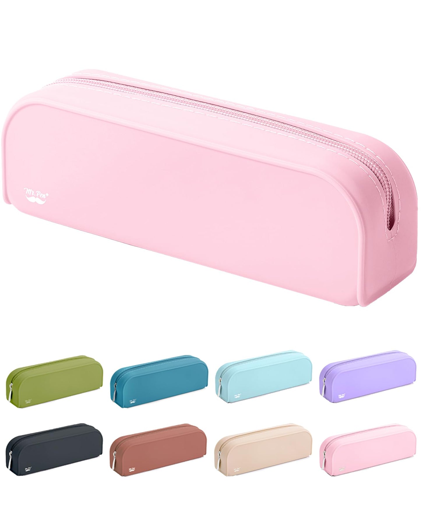 Mr. Pen- Silicone Pencil Case, Aesthetic Pencil Bag for Women, Makeup Pouch