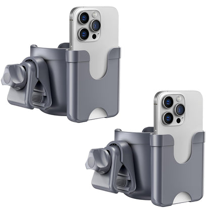 2 Pack Cup Holder for Walker: Stroller Cup Holder with Phone Holder Black