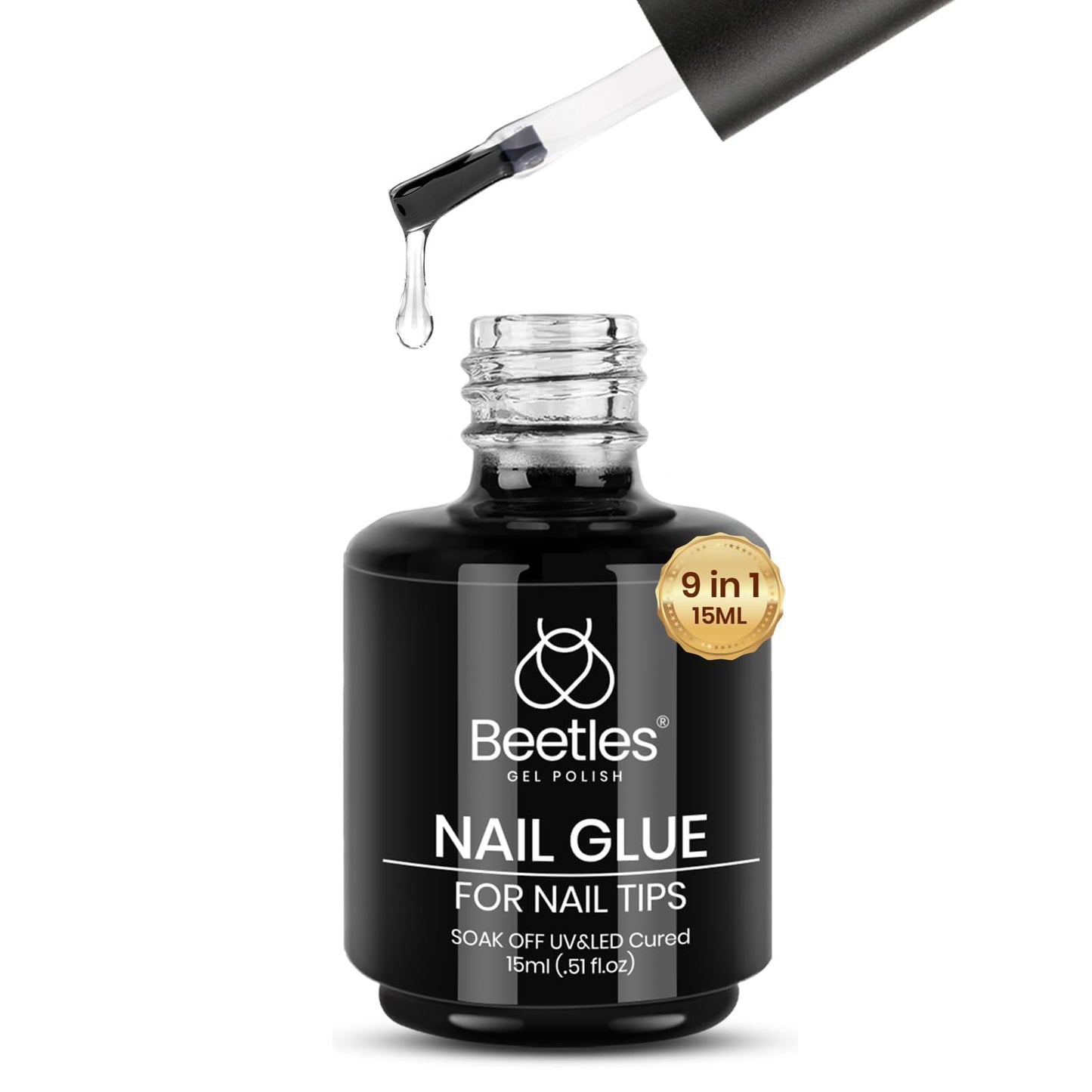 Beetles 2 Pcs 15ml No Wipe Gel Top Coat and Base Coat Set