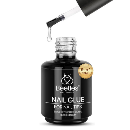 Beetles 2 Pcs 15ml No Wipe Gel Top Coat and Base Coat Set