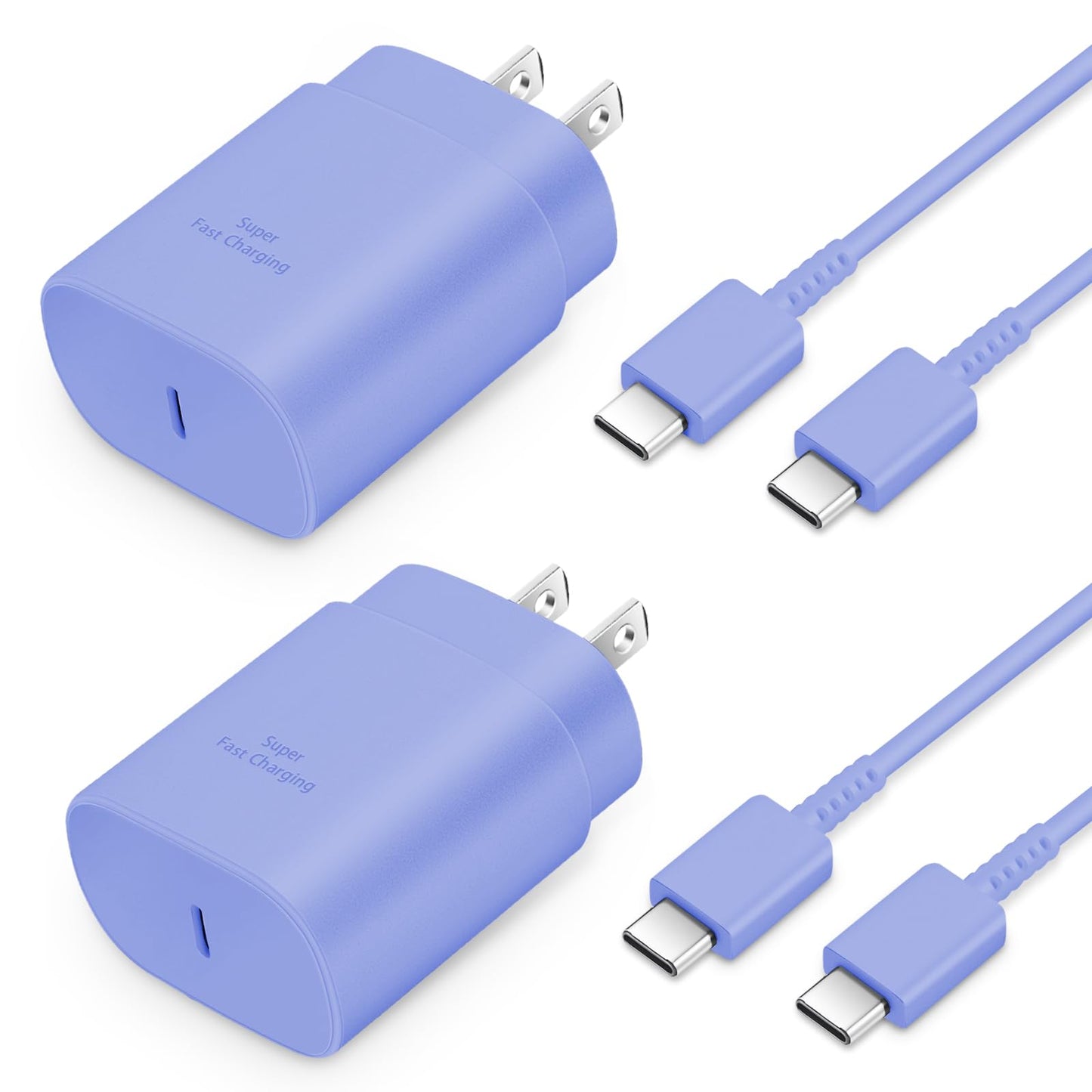 GUUSMART Type C Charger 2-Pack 25W Long 6ft USB C Charger Cable