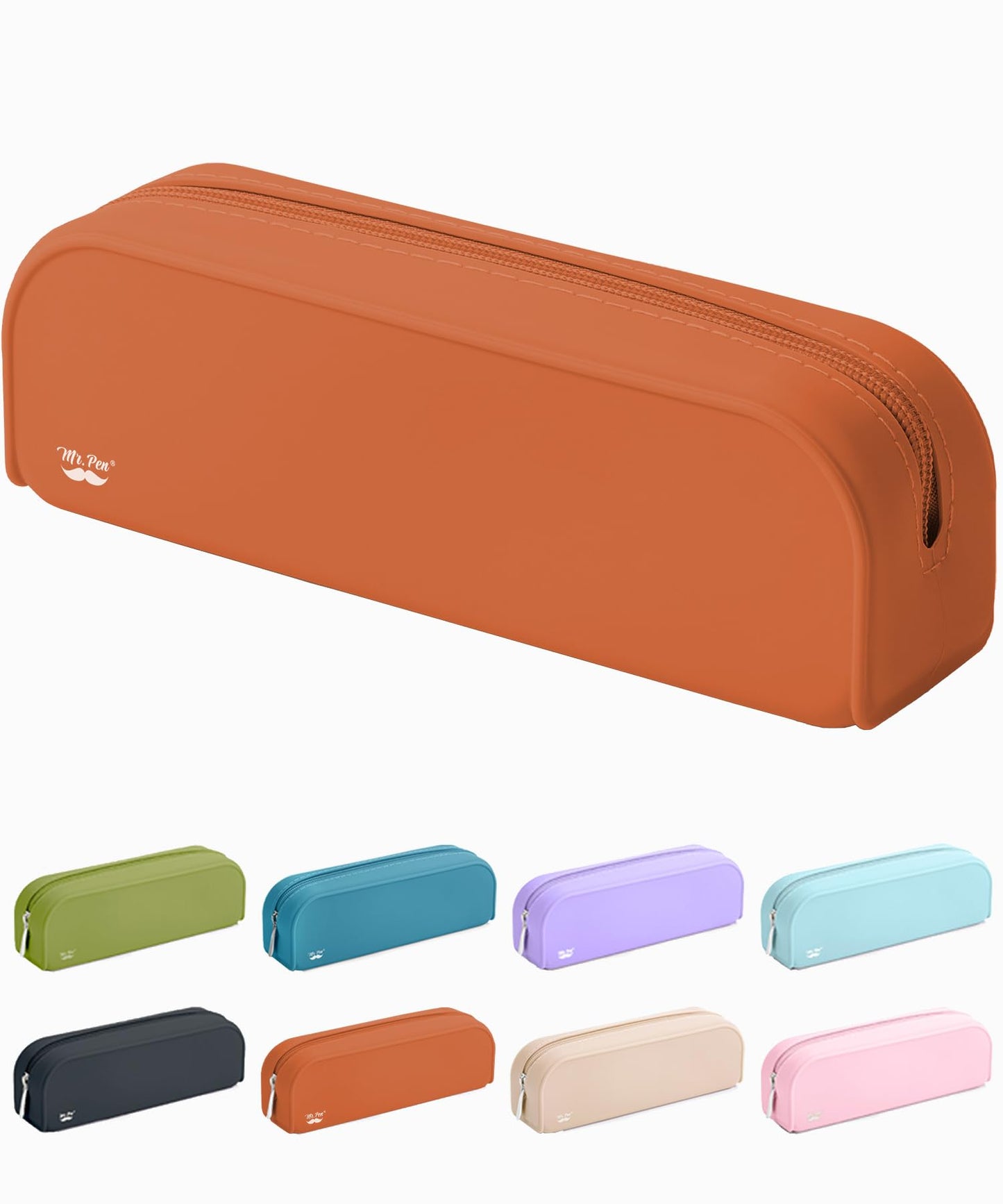 Mr. Pen- Silicone Pencil Case, Aesthetic Pencil Bag for Women, Makeup Pouch