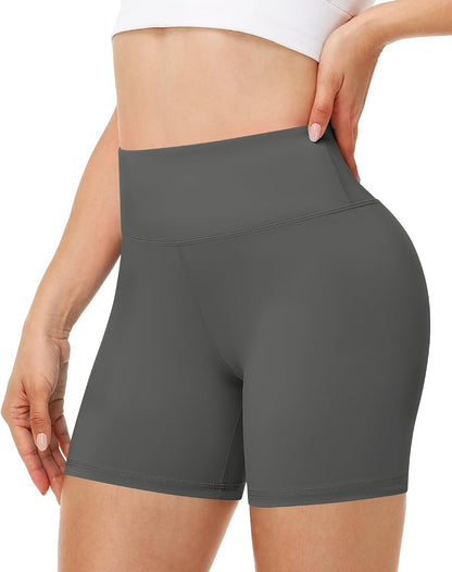 Runhit Women's Workout Biker Shorts - 3"/5"/8" High Waisted Tummy Control Spandex Booty Shorts for Volleyball Gym Yoga Dance