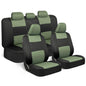 BDK PolyPro Car Seat Covers Full Set in Solid Black, Front and Rear Split Bench Seat Covers for Cars, Easy to Install Car Seats Cover Set and Accessories for Auto Trucks Van SUV - Solid Black