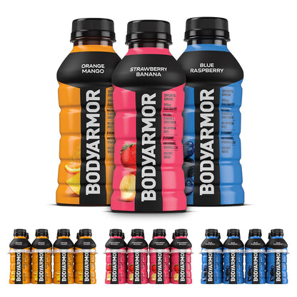 BODYARMOR Sports Drink, Strawberry Banana, Electrolyte Drink Hydration, 12 Fl Oz Bottles (8 Pack), Flavored Coconut Water with B Vitamins & Antioxidants