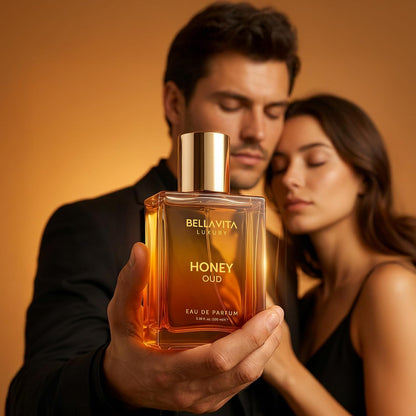 Bellavita Luxury Honey Oud Eau de Parfum | 100 ml (3.4 fl.oz.) | Perfume for Men and Women | Sweet Honey, Bergamot, Oud, and Amber Notes