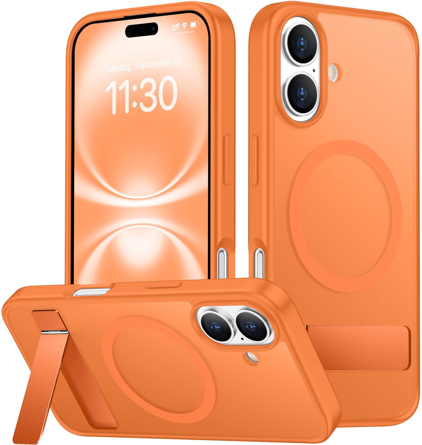 SPIDERCASE Magnetic for iPhone 17 Pro Max Case,with Kickstand,Clear