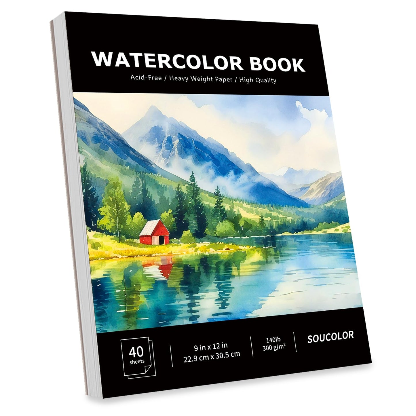 Soucolor Sketch Book 9" x 12", 100 Sheets Kids Art Sketchbook Drawing Pad