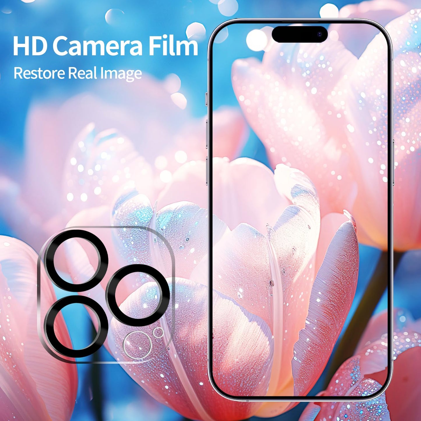 PEHAEL for iPhone 16 Pro Max Privacy Screen Protector+Camera Lens Protector