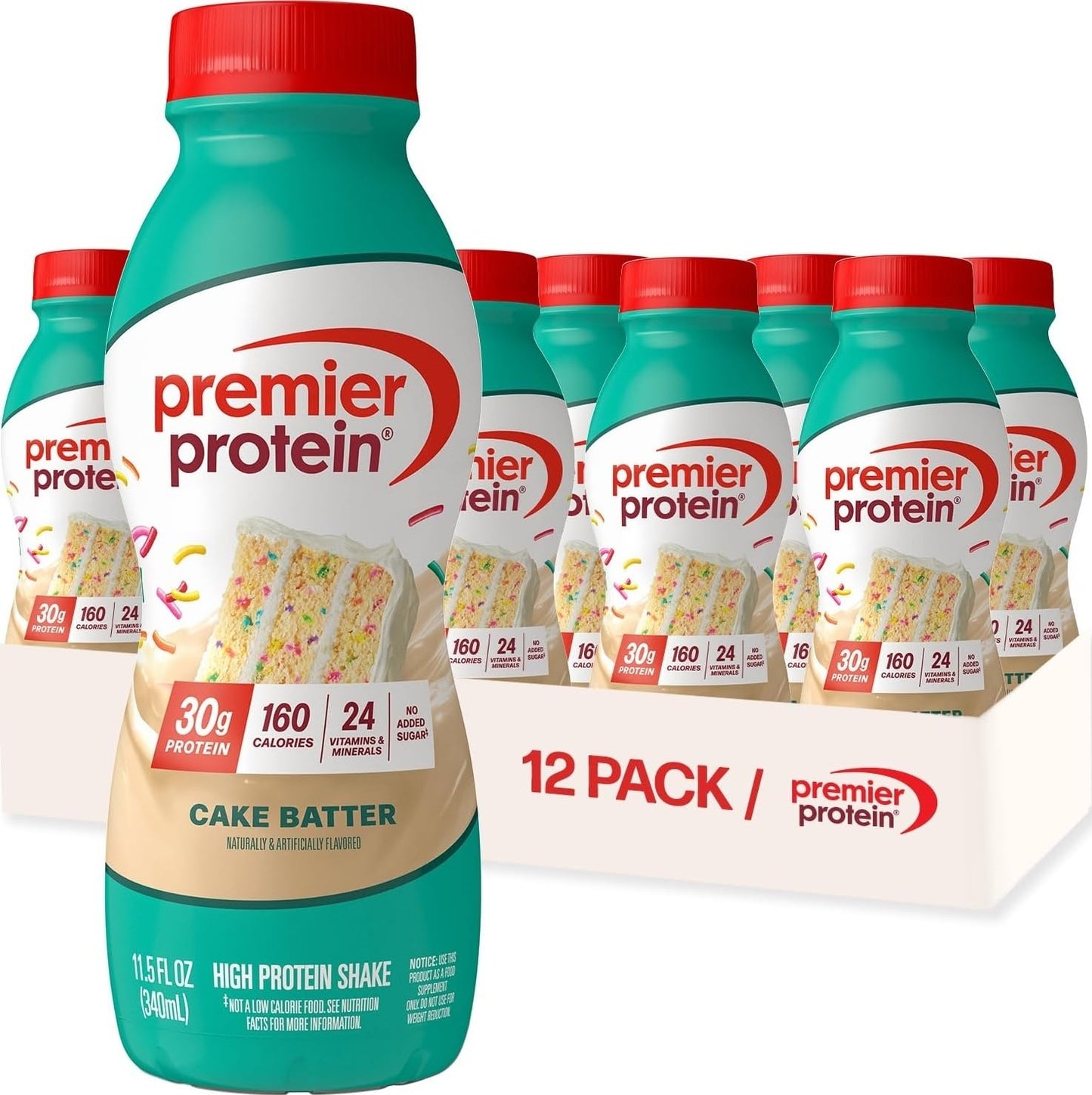 Premier Protein 30g High Protein Shake, Chocolate, 12 Pack