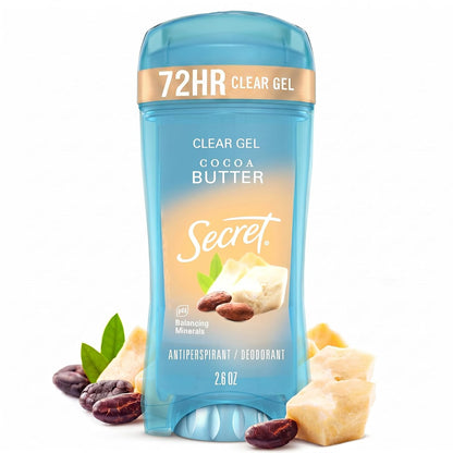 Secret Fresh Antiperspirant Deodorant for Women, 72hr Freshness on the Rocks with Pro-Hyaluronic Acid, Miami Mocktails Edition, Clear Gel, Pineapple Paradise with Pineapple & Coconut Scent, 2.6 oz