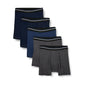 Amazon Essentials Men's Breathable Cotton Boxer Briefs, Tag-Free, Pack of 5