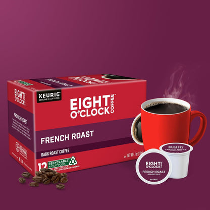 Eight O'Clock Coffee Hazelnut, Single-Serve Keurig K-Cup Pods, Flavored Medium Roast Coffee Pods, 96 Count