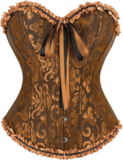 frawirshau Women's Overbust Costume Corset Renaissance Victorian