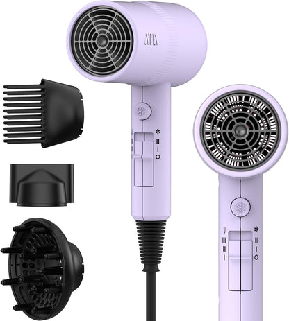 AINA Diffuser Hair Dryer Full-Featured Blow Dryer 110V/1600W(Ash Grey)