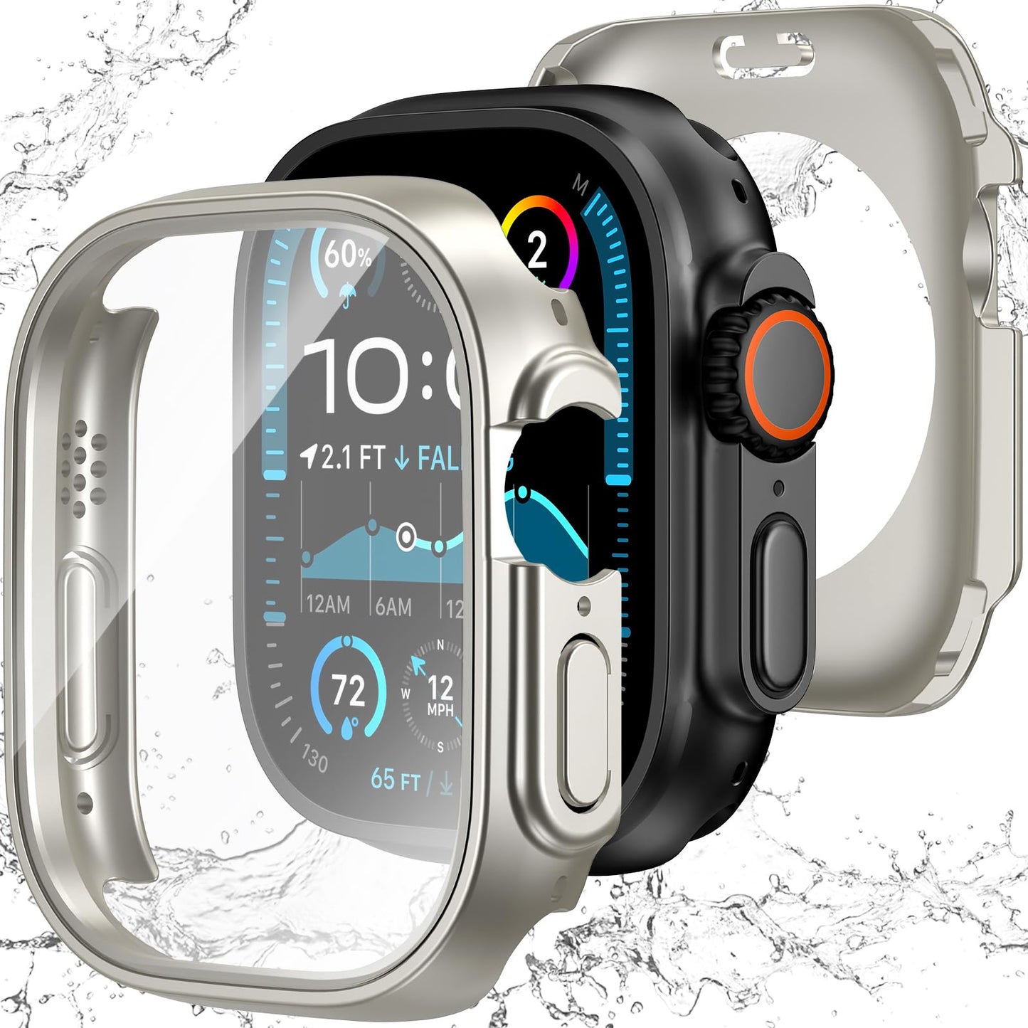 YIJDACASE 3 in 1 Waterproof Case for 40mm Apple Watch SE 3/2/1 Series 6/5/4
