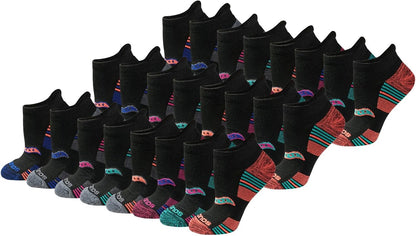 Saucony Women's RunDry Performance Heel Tab Athletic Socks, Available in S-L (8, 16, 24 Pairs)