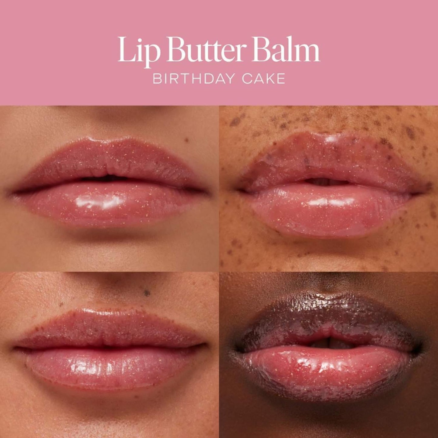 Summer Fridays Lip Butter Balm - Moisturizing Lip Gloss for Instant Shine + Sheer Color - With Nourishing Shea Butter - Everyday Makeup + Skin Care Summer Essentials - Vegan - Pink Sugar (.5 Oz)