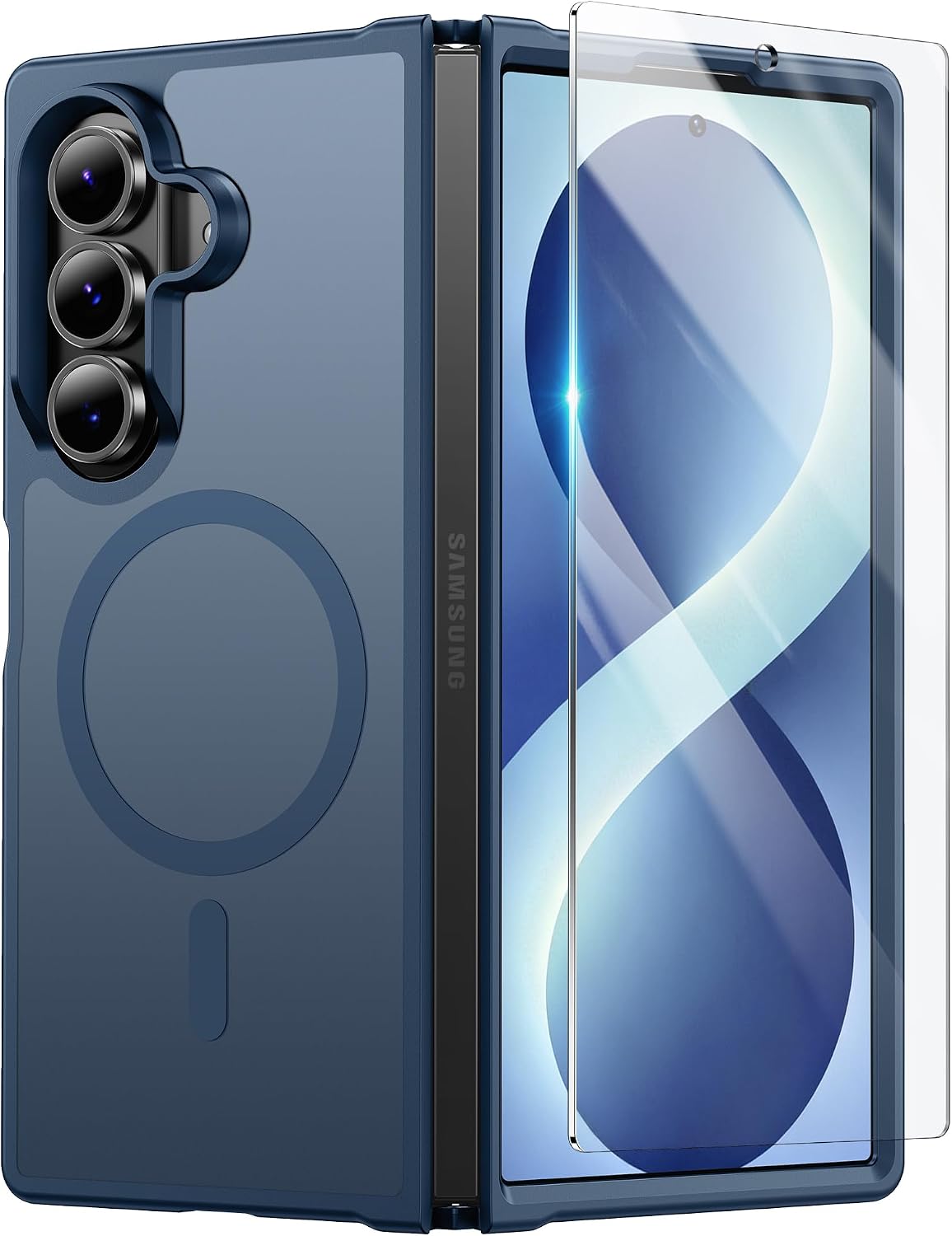 FNTCASE for iPhone 17 Pro Case Clear Magnetic with Screen Protector