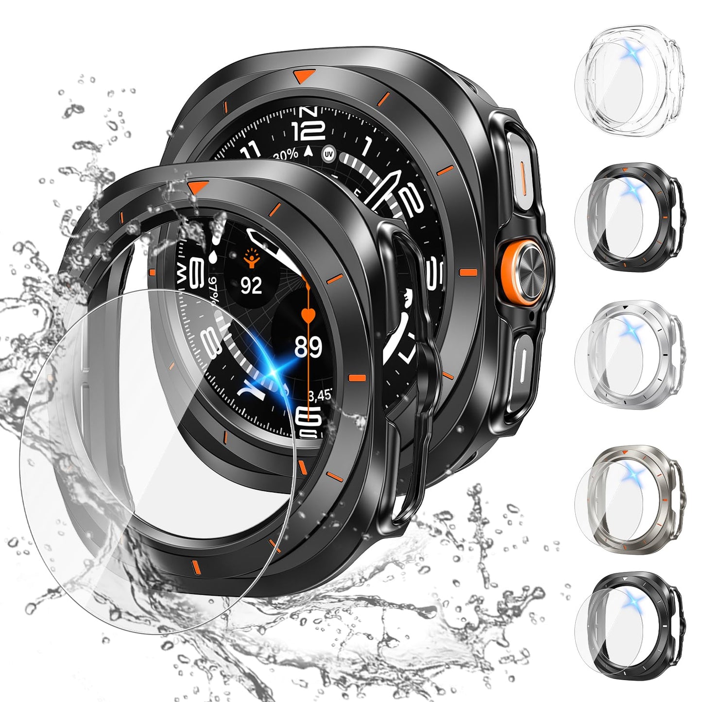 Tensea 5+5PCS for Samsung Galaxy Watch Ultra 47mm Screen Protector Case