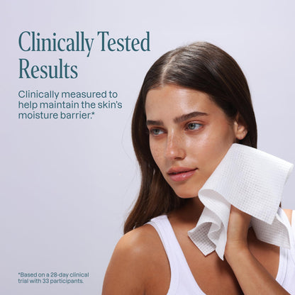 Cliganic Face Towels XL, Disposable Makeup Remover, Soft Dry Wipes, 50 ct