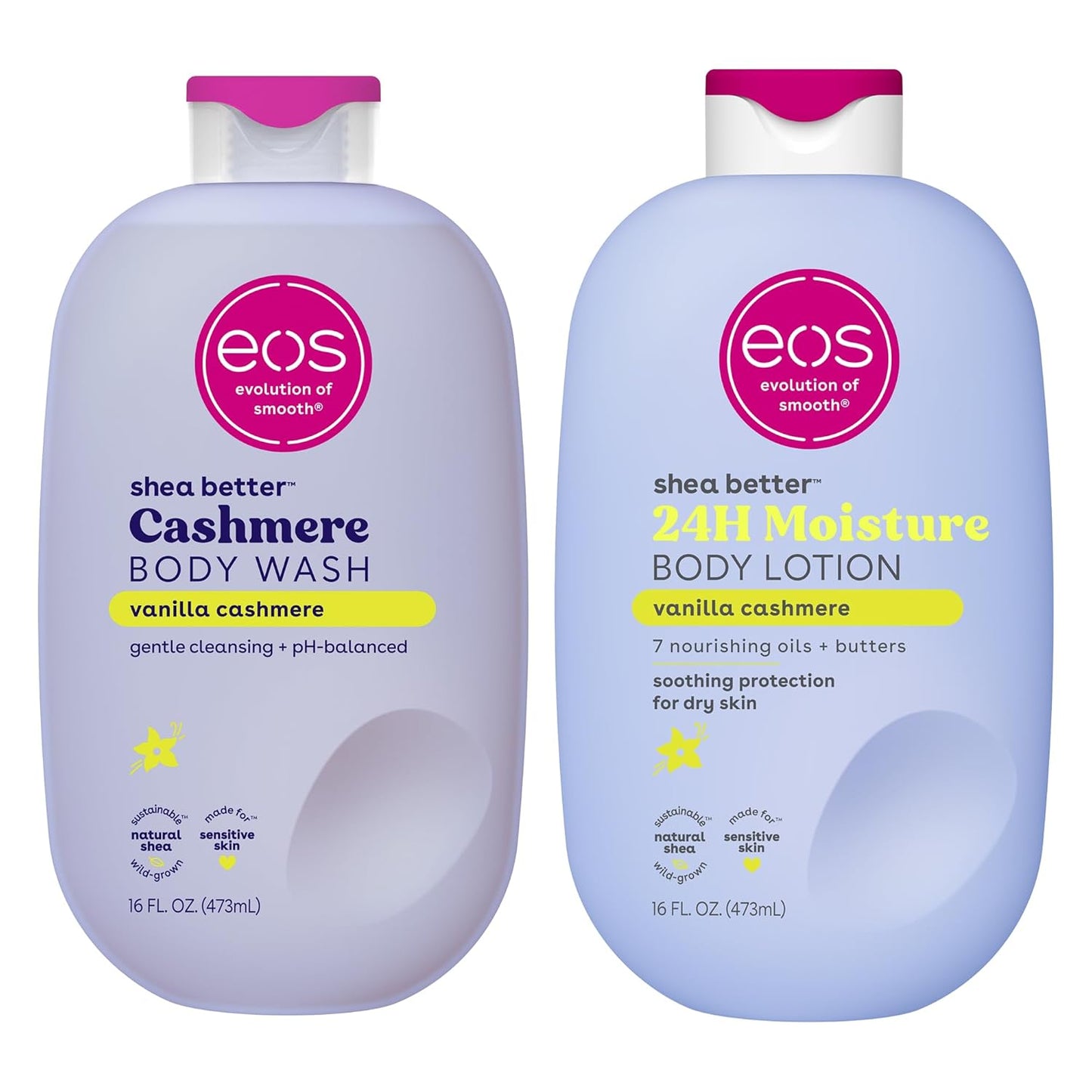 eos Shea Better 24H Moisture Body Lotion- Jasmine Peach, 16 fl oz