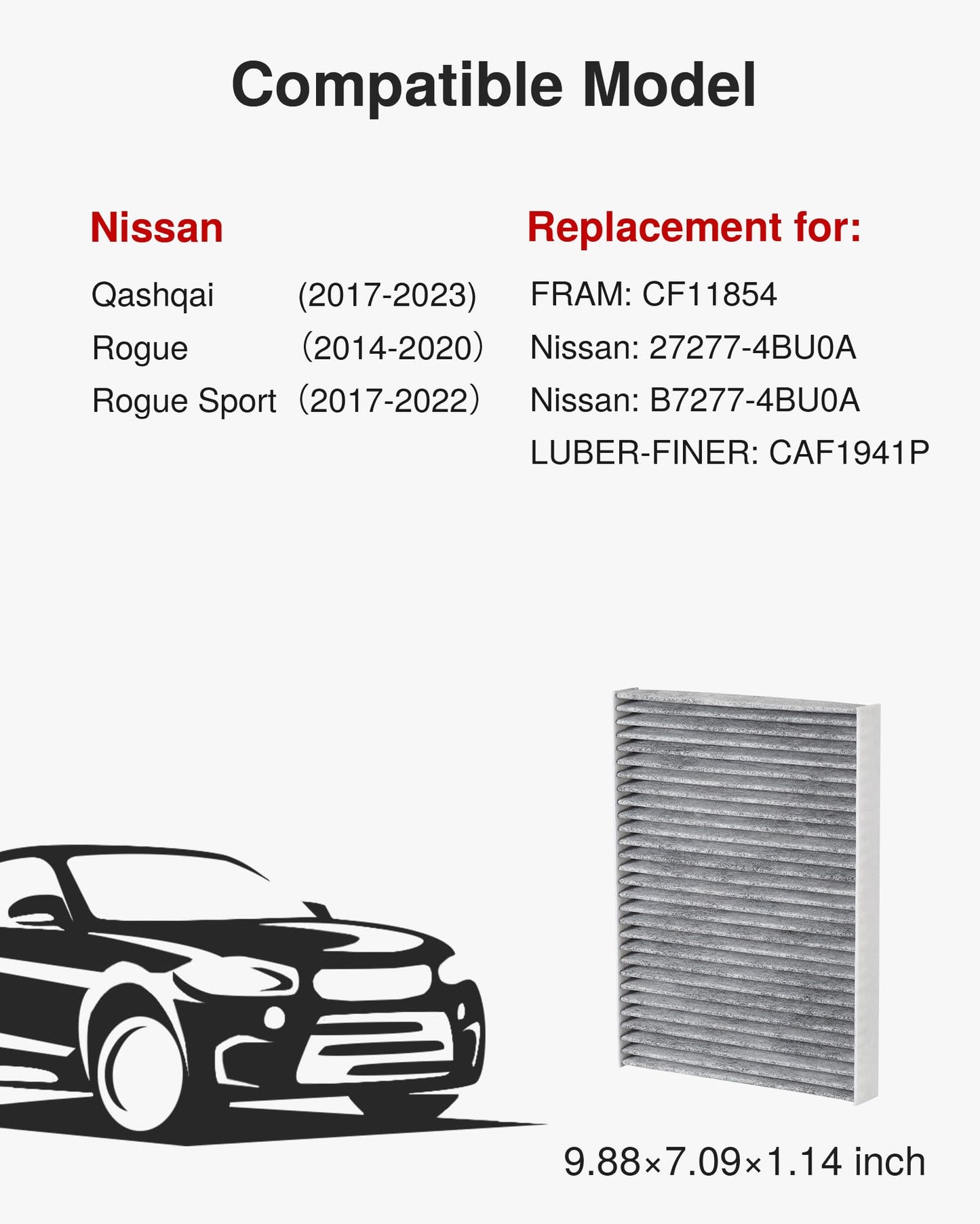 Puroma Cabin Air Filter Activated Carbon for CF11920 CP920 6043C Ford C-Max
