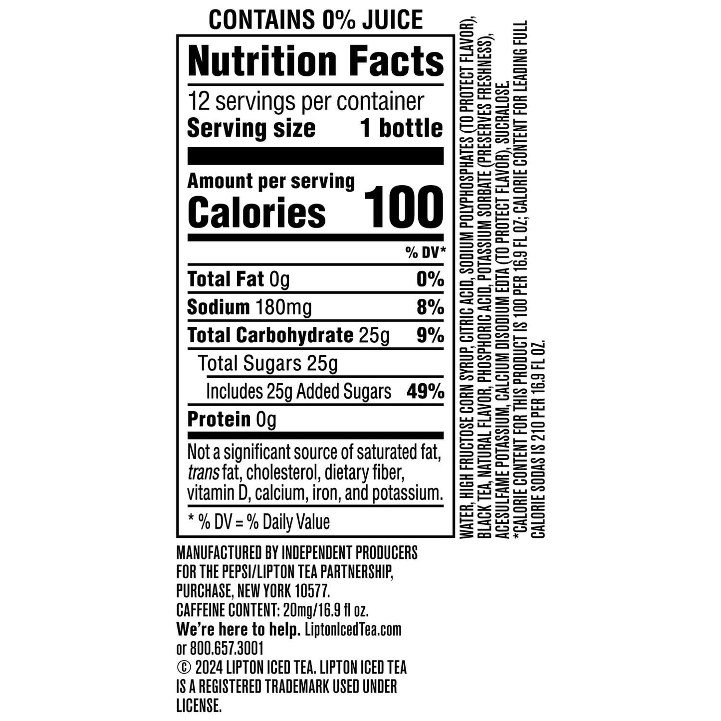 Lipton Iced Tea Lemon, 16.9 Fl Oz Bottles (Pack of 12)