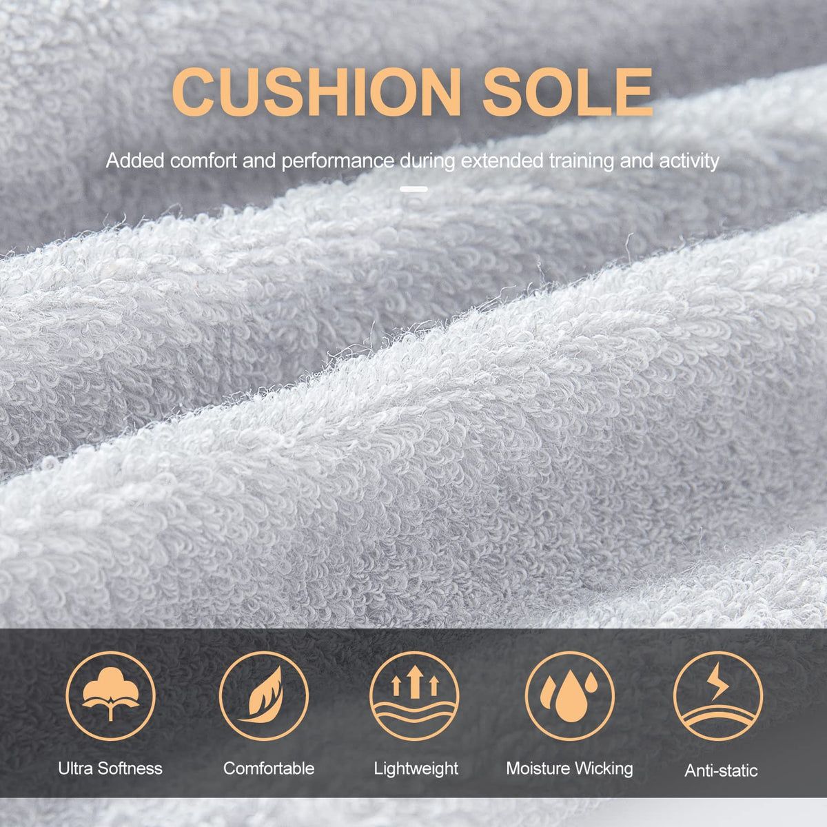CS CELERSPORT 6 Pairs Ankle Athletic Running Socks Low Cut Sports Tab Socks for Men and Women