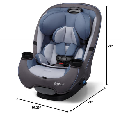 Safety 1st Grow and Go All-in-One Convertible Car Seat, Rear Facing, 5-40 lbs, Forward Facing (30–65 lbs), High Back Booster Seat 40-100 pounds, Alaskan Blue