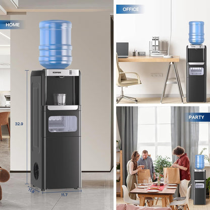 ICEPURE Water Cooler Dispenser with Built-in Ice Maker, 33lbs/24H