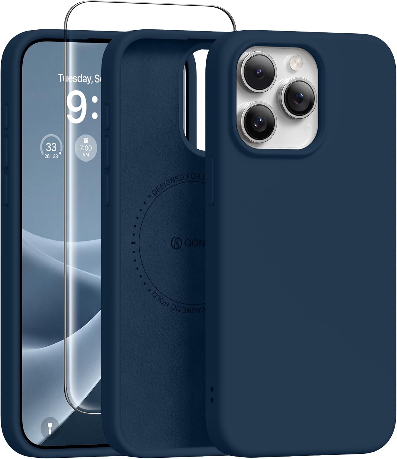 GONEZ Magnetic for iPhone 17 Pro Max Case, Silicone Cover Stone