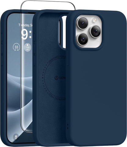 GONEZ Magnetic for iPhone 17 Pro Max Case, Silicone Cover Stone
